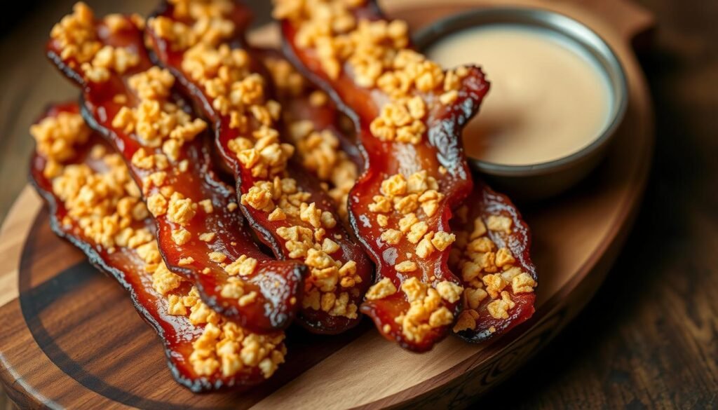 cornflake-coated crispy bacon